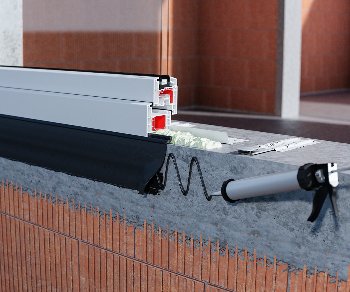 hydroizolacja otworu okiennego, tasma uszczelniajaca eurovent epdm pro